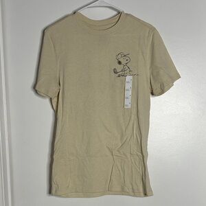 Goodfellow & Co Tan Snoopy Short Sleeve Tee